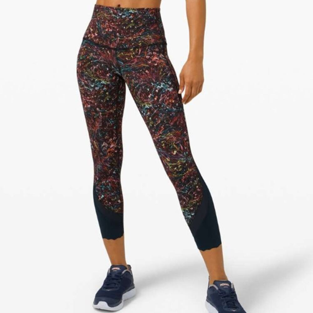 Lululemon Wunder Under High-Rise Crop 23" Foliage Overlay Multi size 4 leggings